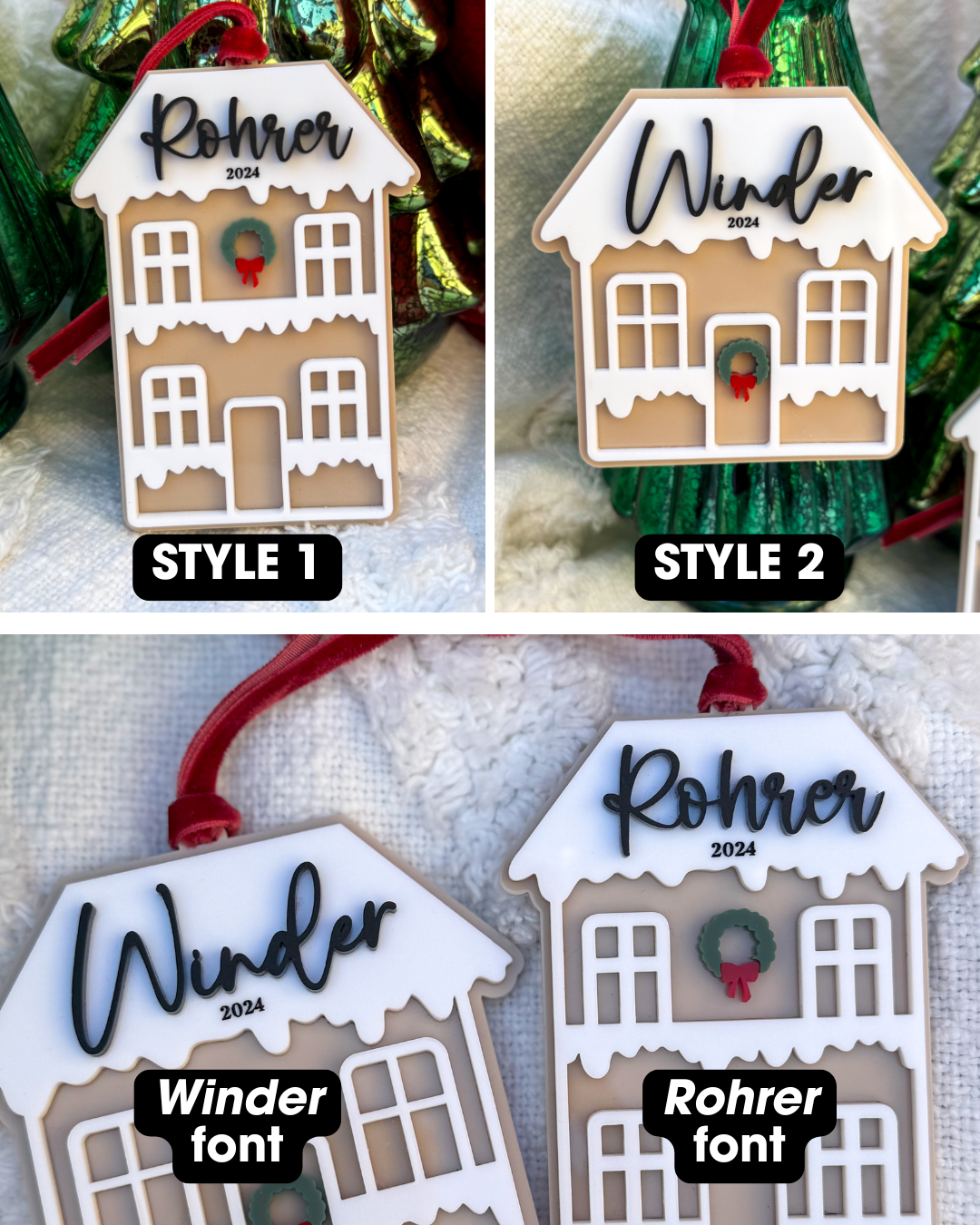 Personalized Gingerbread House Ornament