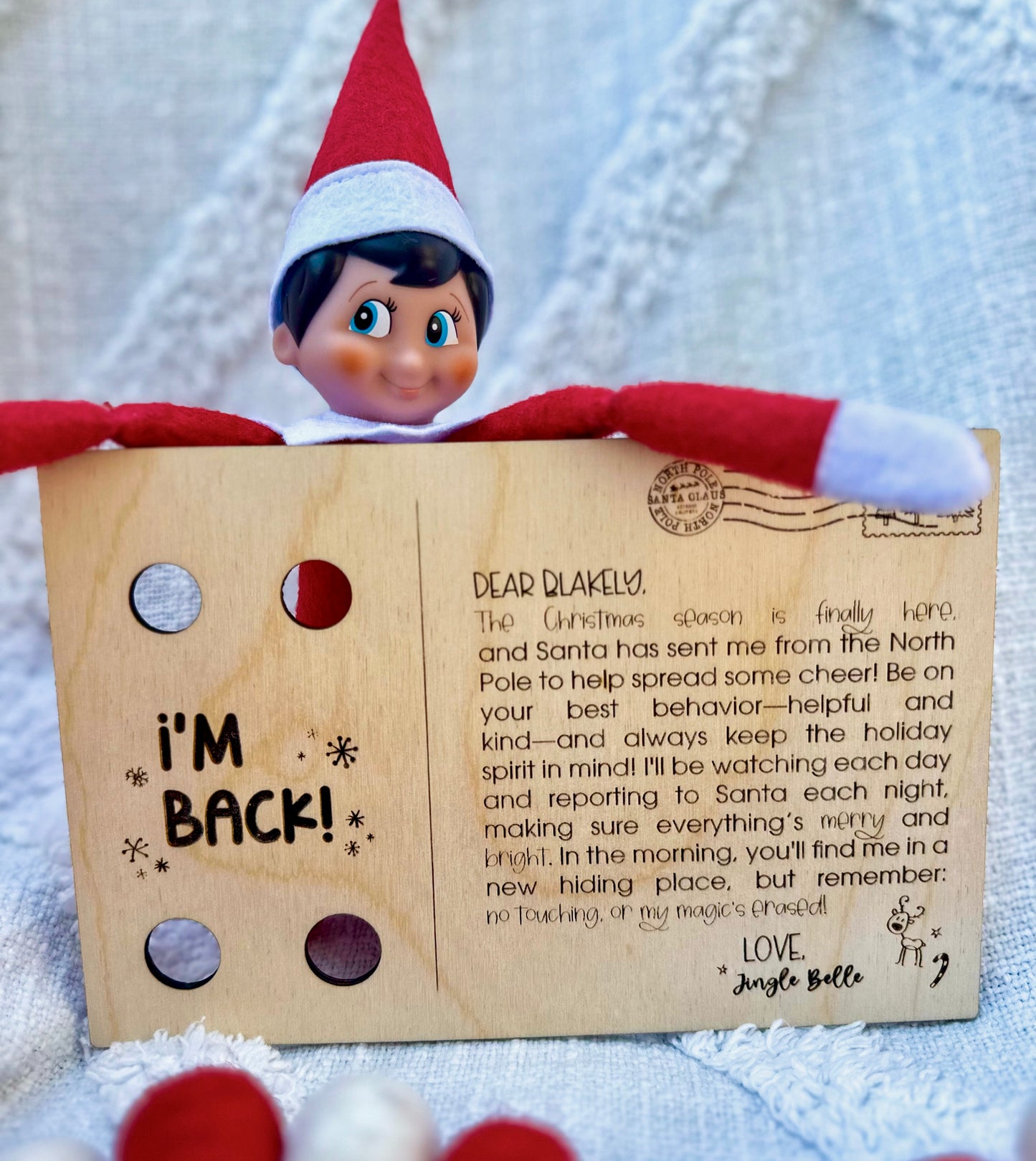 Elf Postcard with Personalization