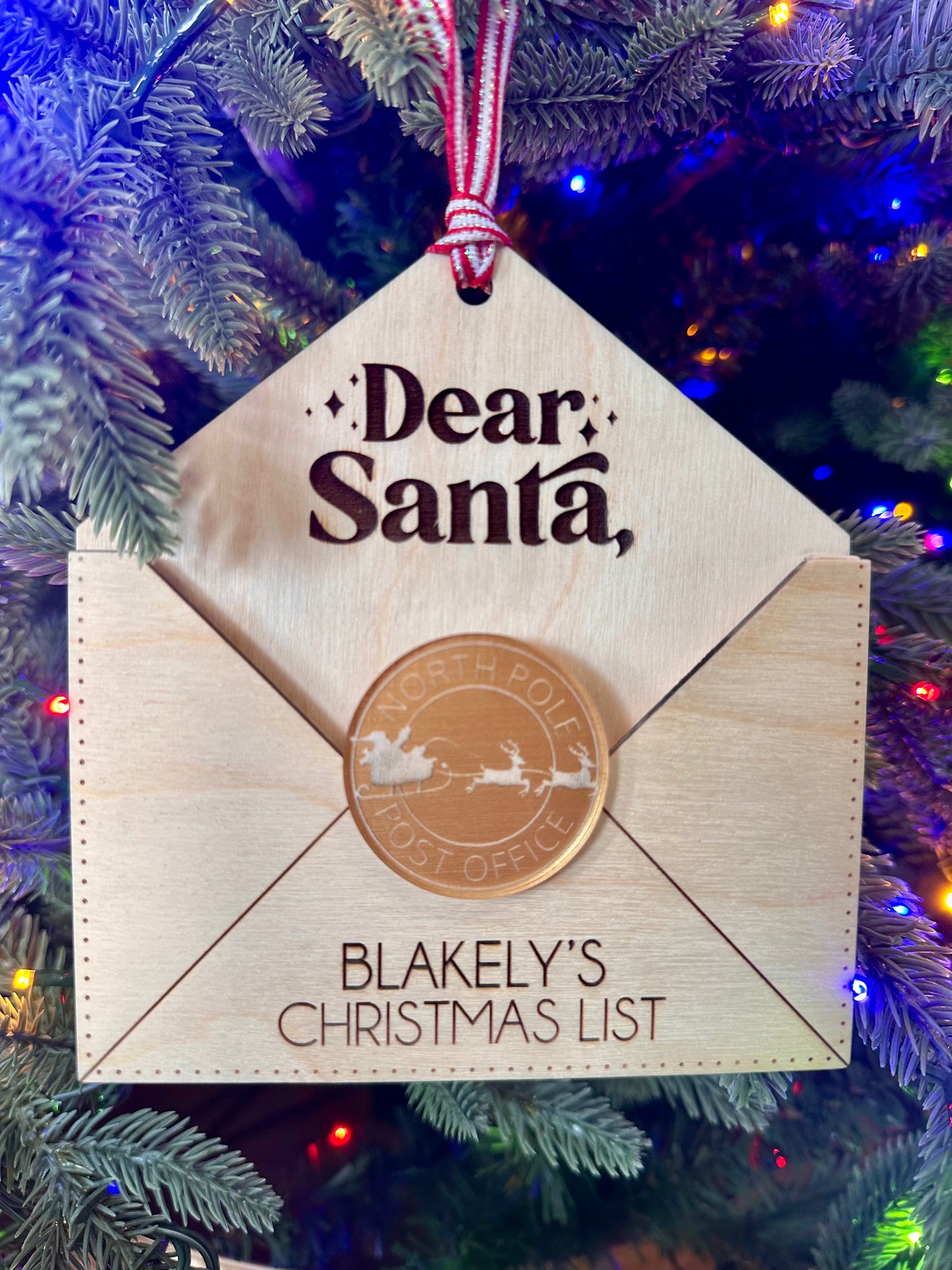 Personalized Letter to Santa Ornament