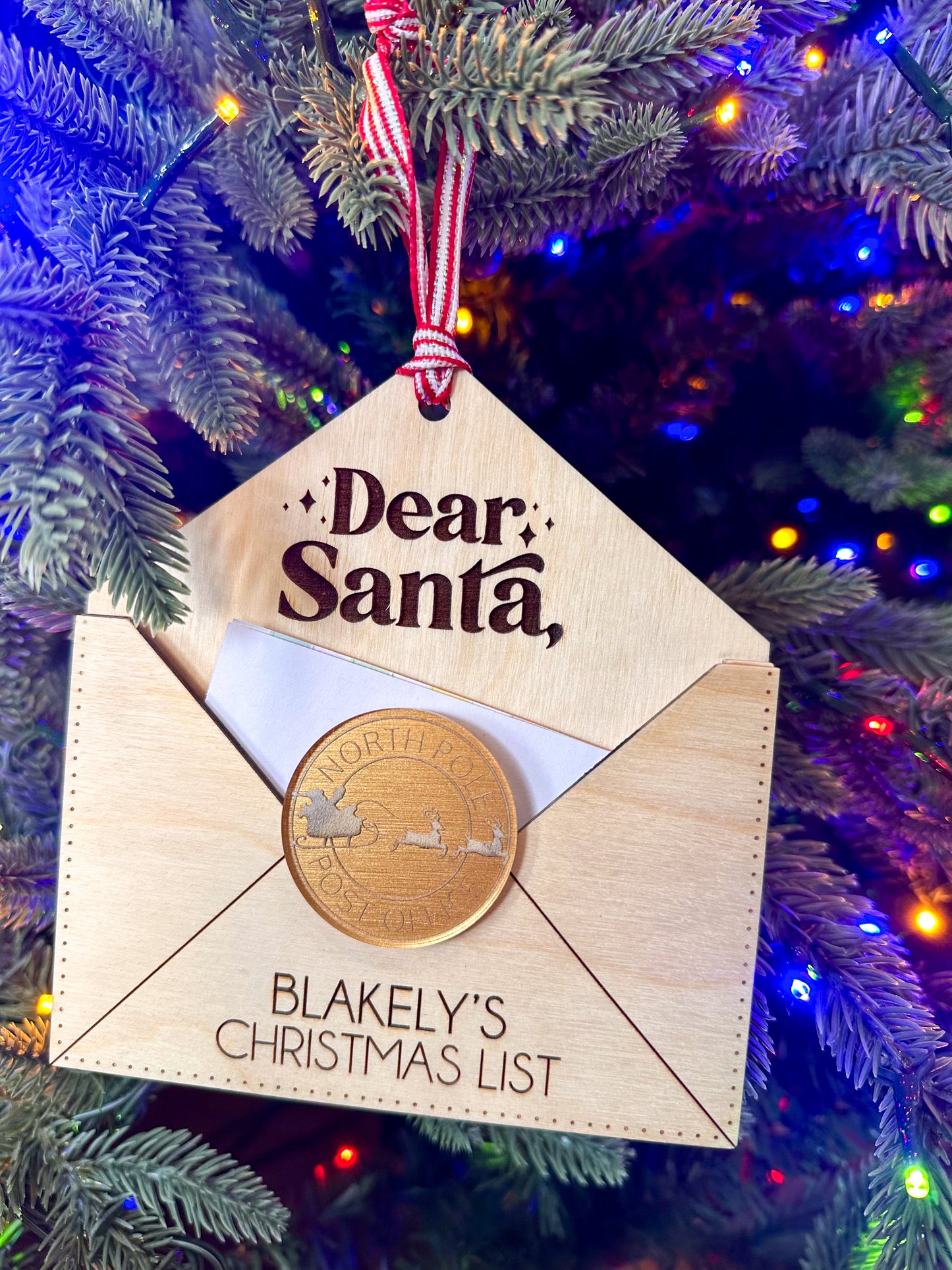 Personalized Letter to Santa Ornament