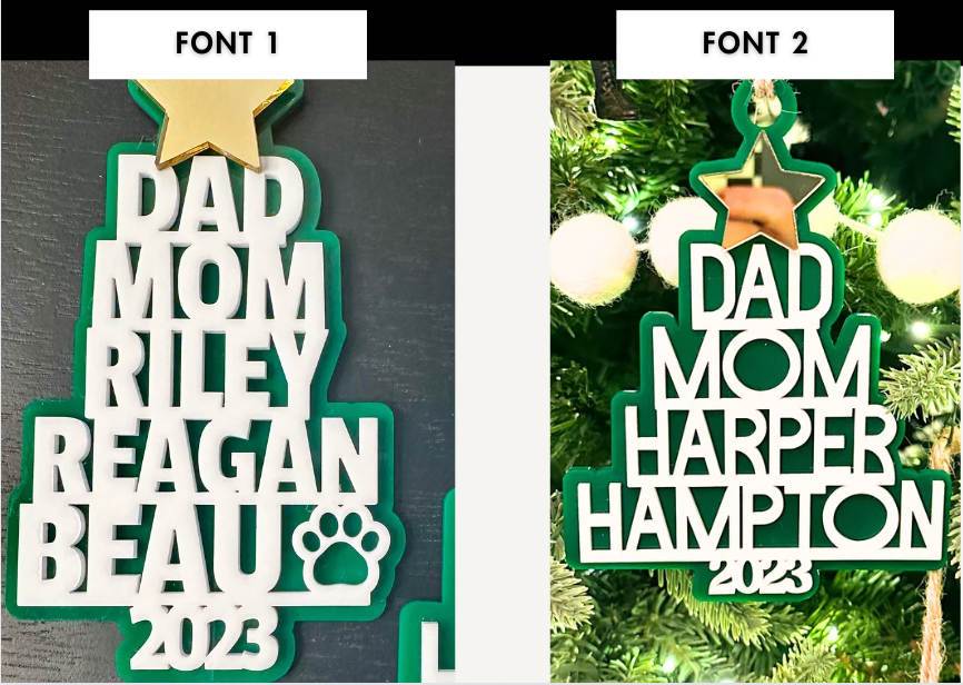 Family Christmas Tree Ornament