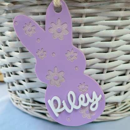 Engraved Easter Bunny Tag