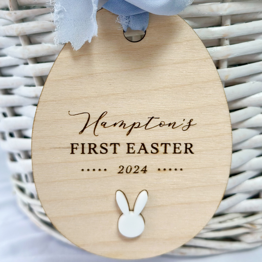 Personalized/Baby First Easter Basket Tag