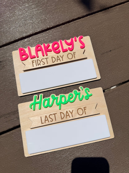 SMALL First Day of School Sign