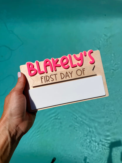 SMALL First Day of School Sign
