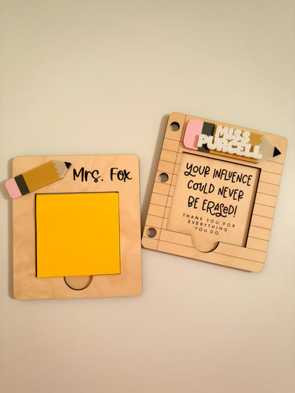 Personalized Teacher Sticky Note Holder