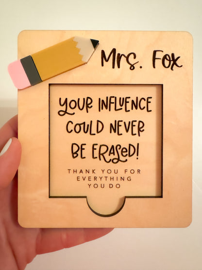 Personalized Teacher Sticky Note Holder