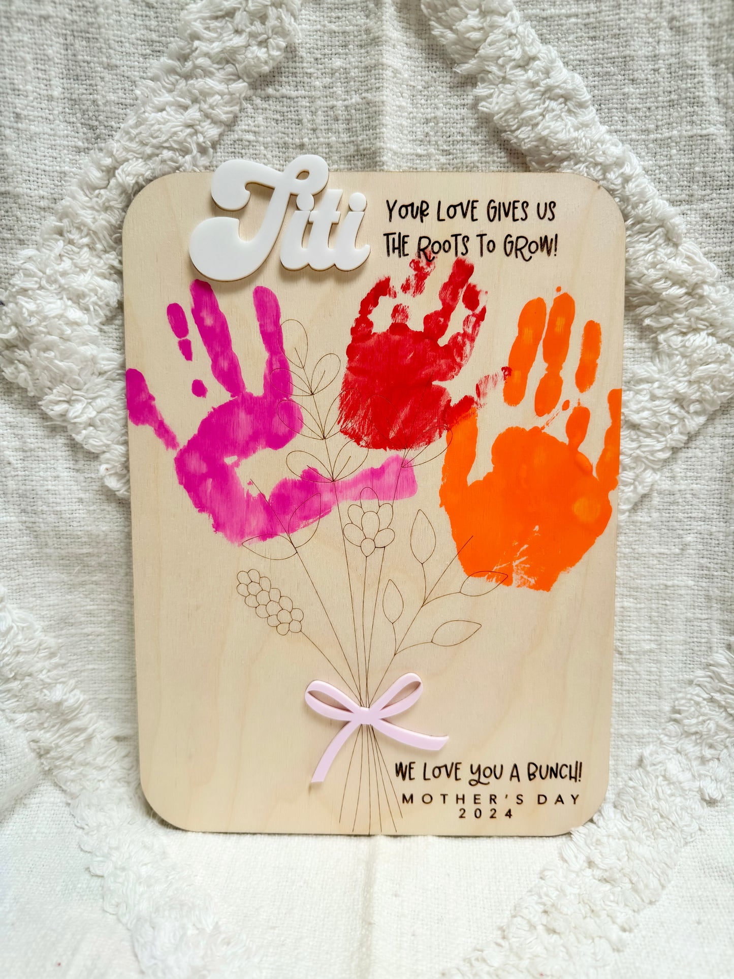 Handprint Mother's Day DIY Sign