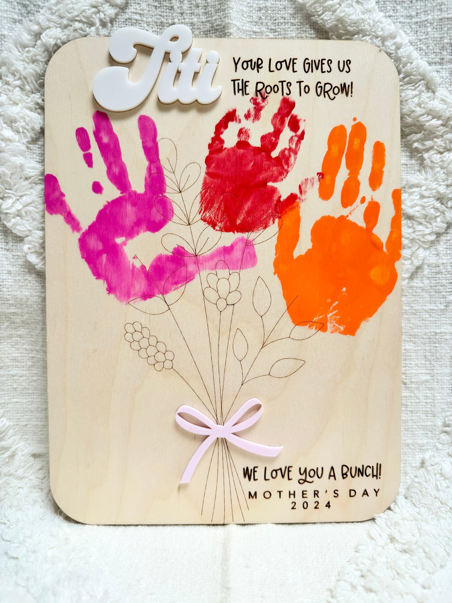 Handprint Mother's Day DIY Sign