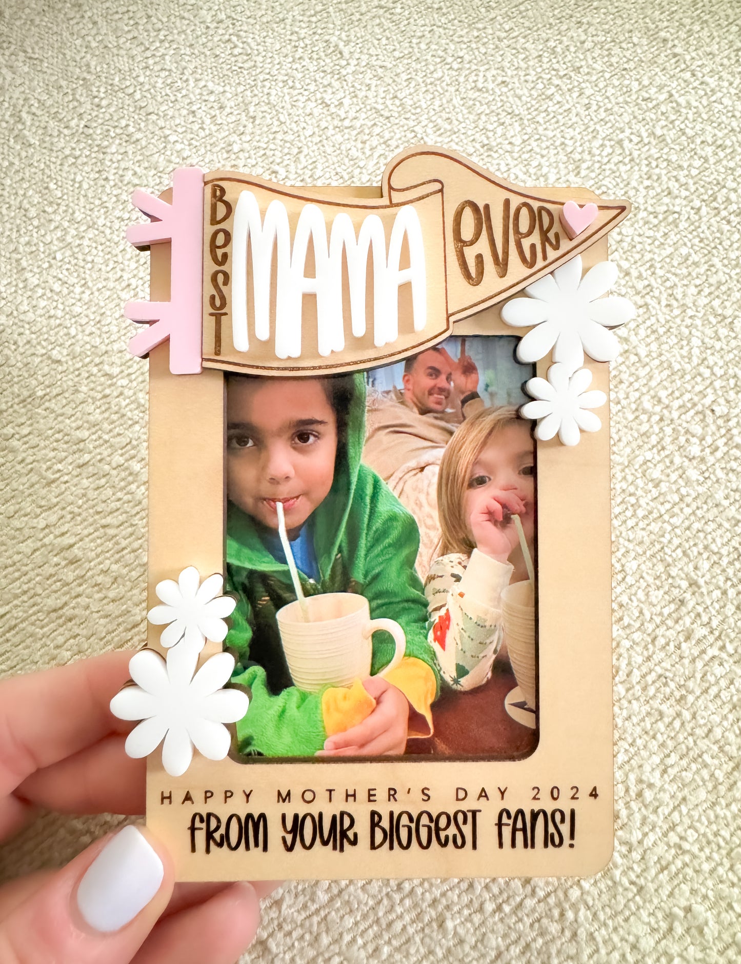 Mother's Day Biggest Fan Photo Magnet/Car Visor Clip