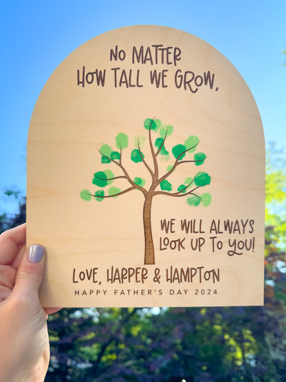 Fingerprint/Handprint Father's Day DIY Tree Sign