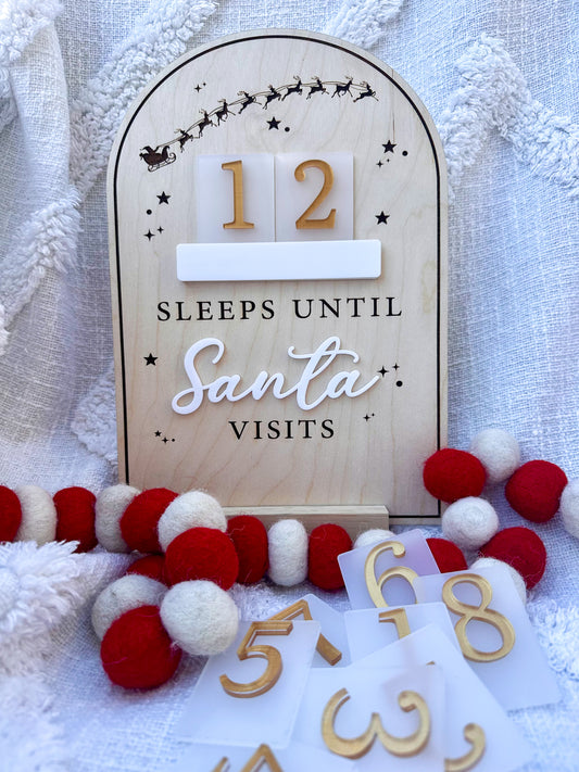 Christmas Countdown "Sleeps Until Santa Visits"