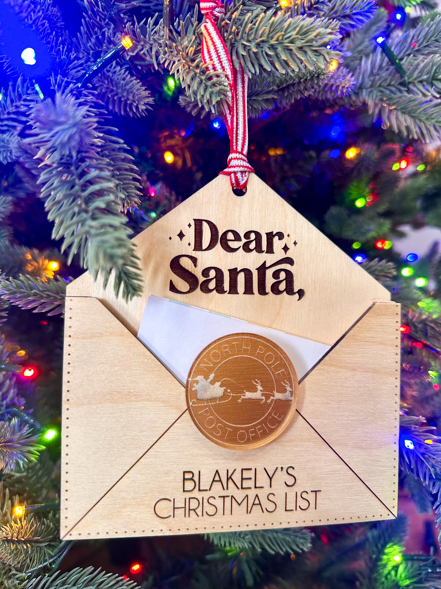 Personalized Letter to Santa Ornament