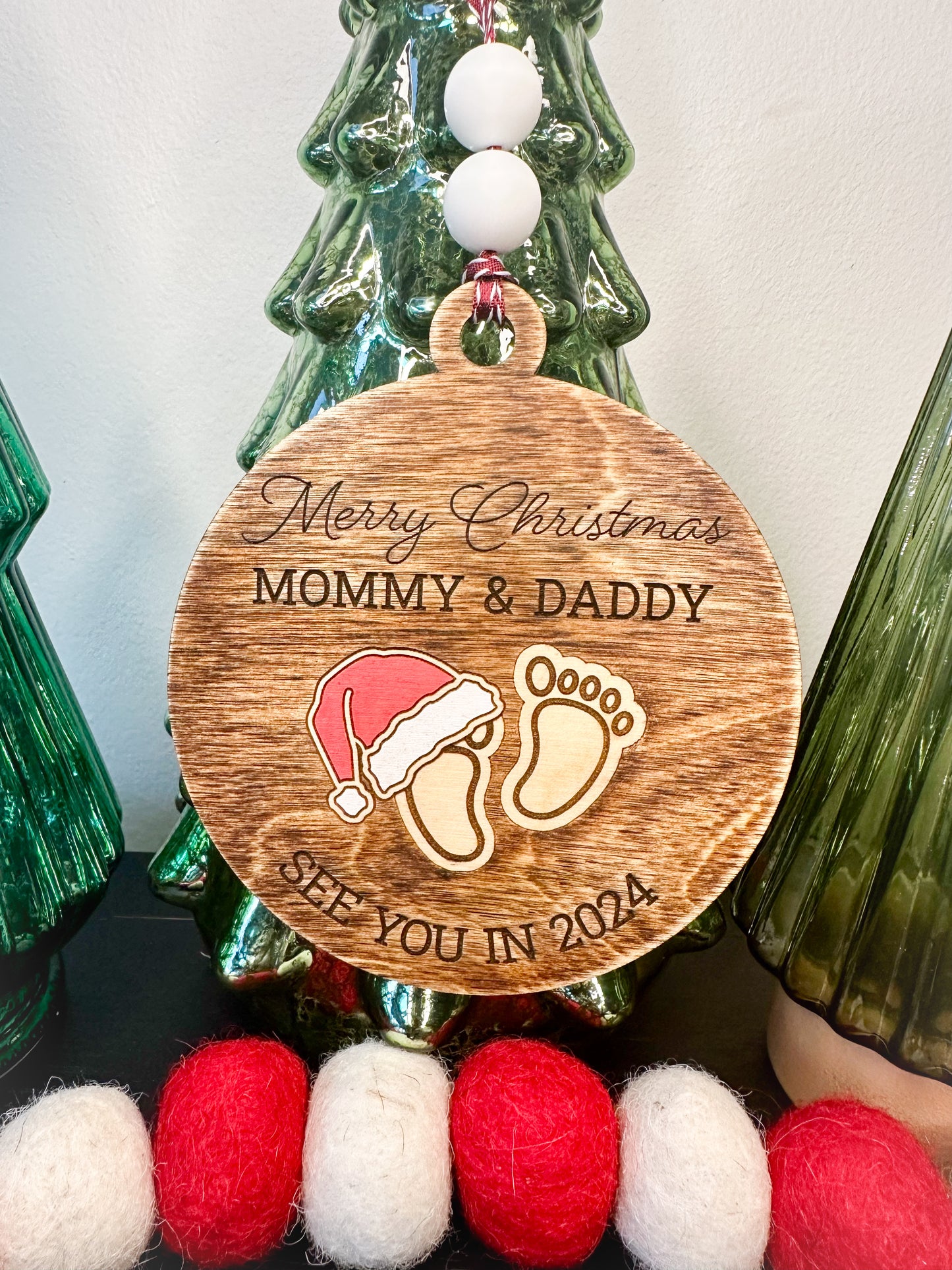 "See You in 2024" Baby Feet Ornament