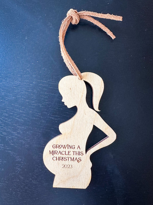 "Growing a Miracle" Pregnancy Ornament