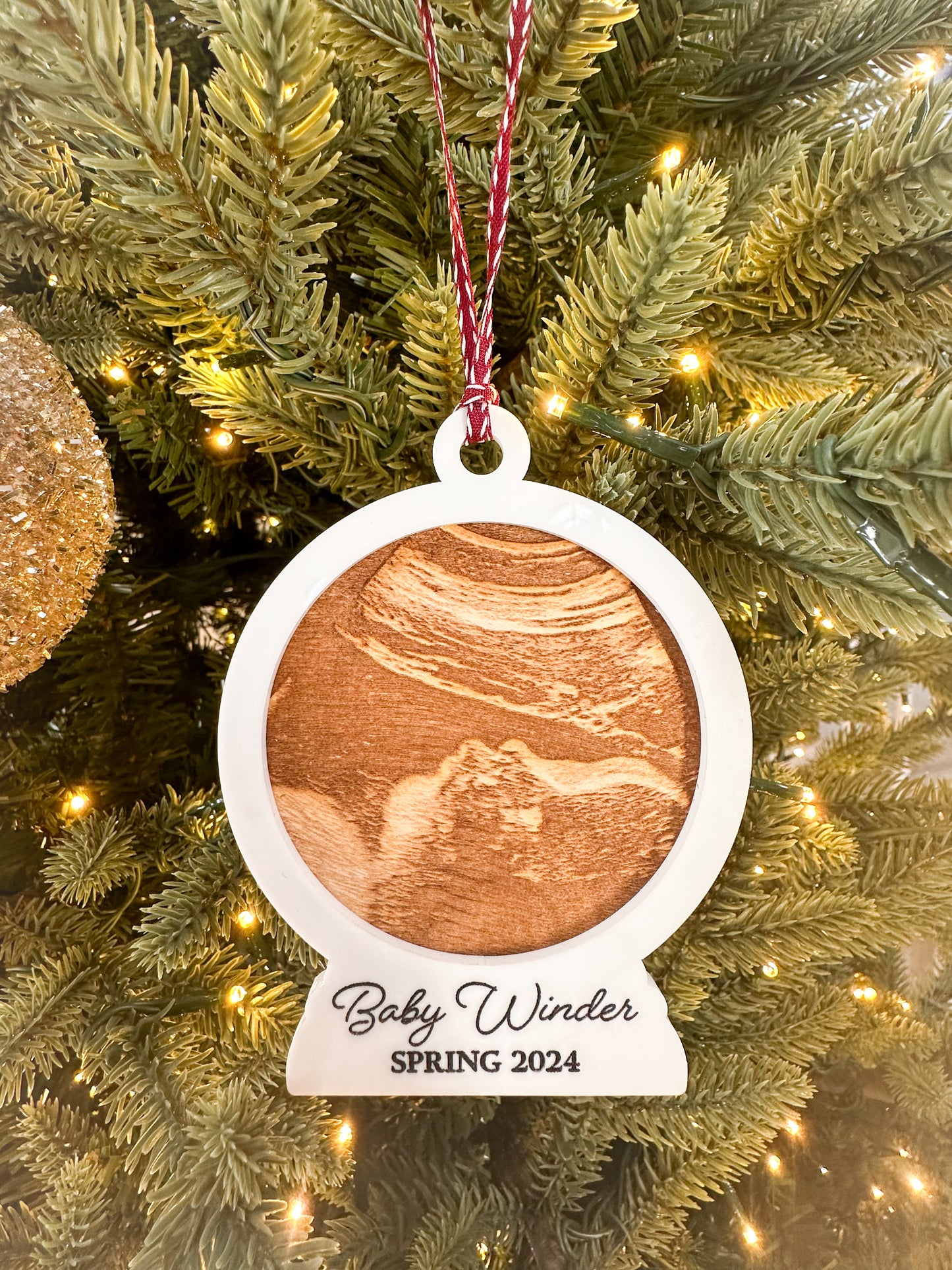 Sonogram Snow Globe Ornament